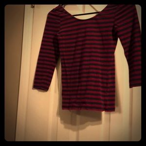 Splash striped shirt wine and navy